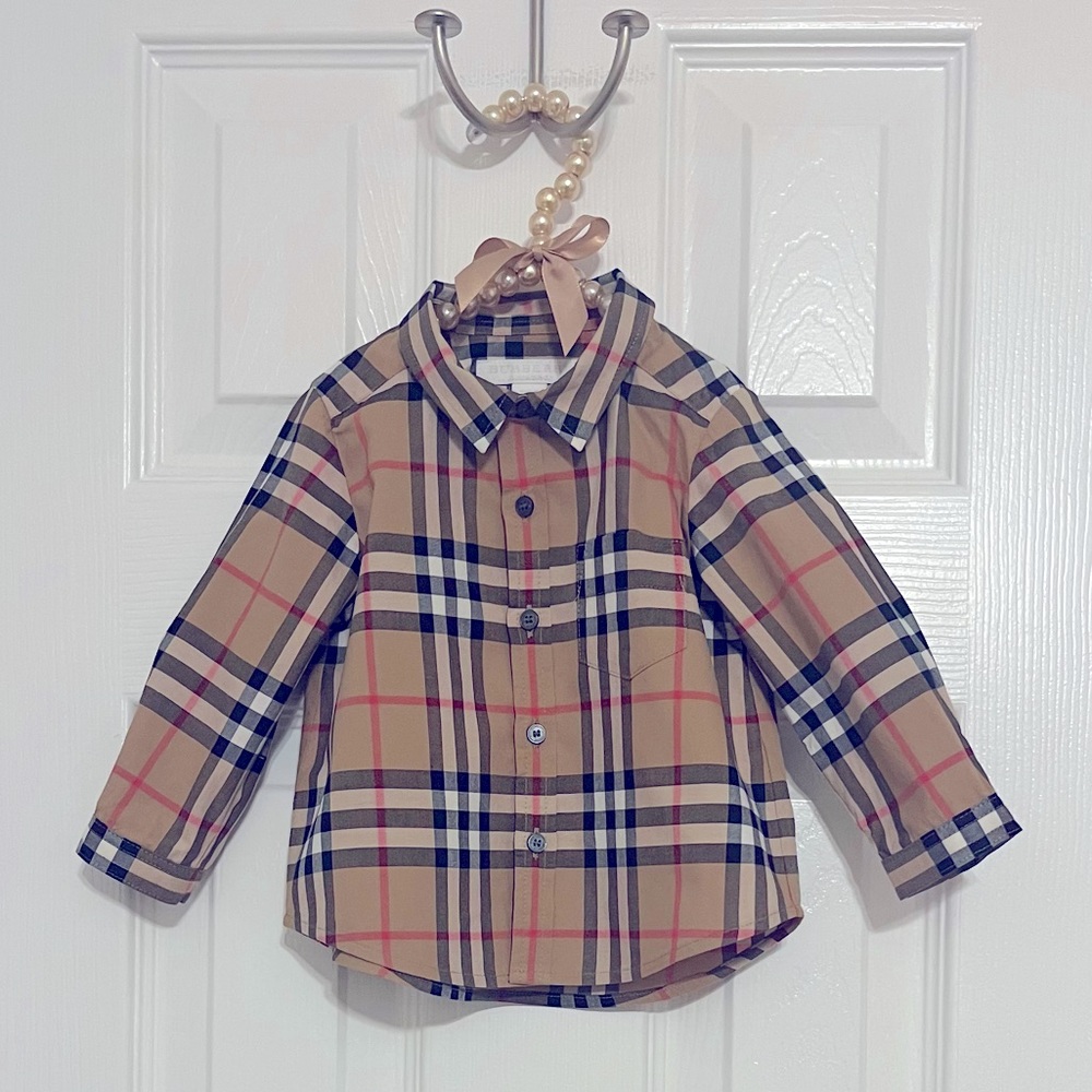 Burberry - Vintage Check Stretch Longsleeve Shirt- Baby